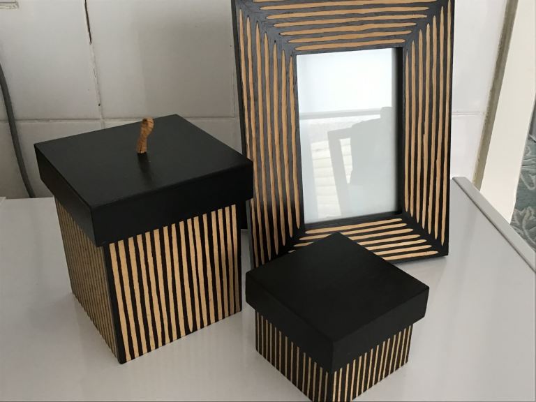 Decorative Photo Frame and Two Boxes
