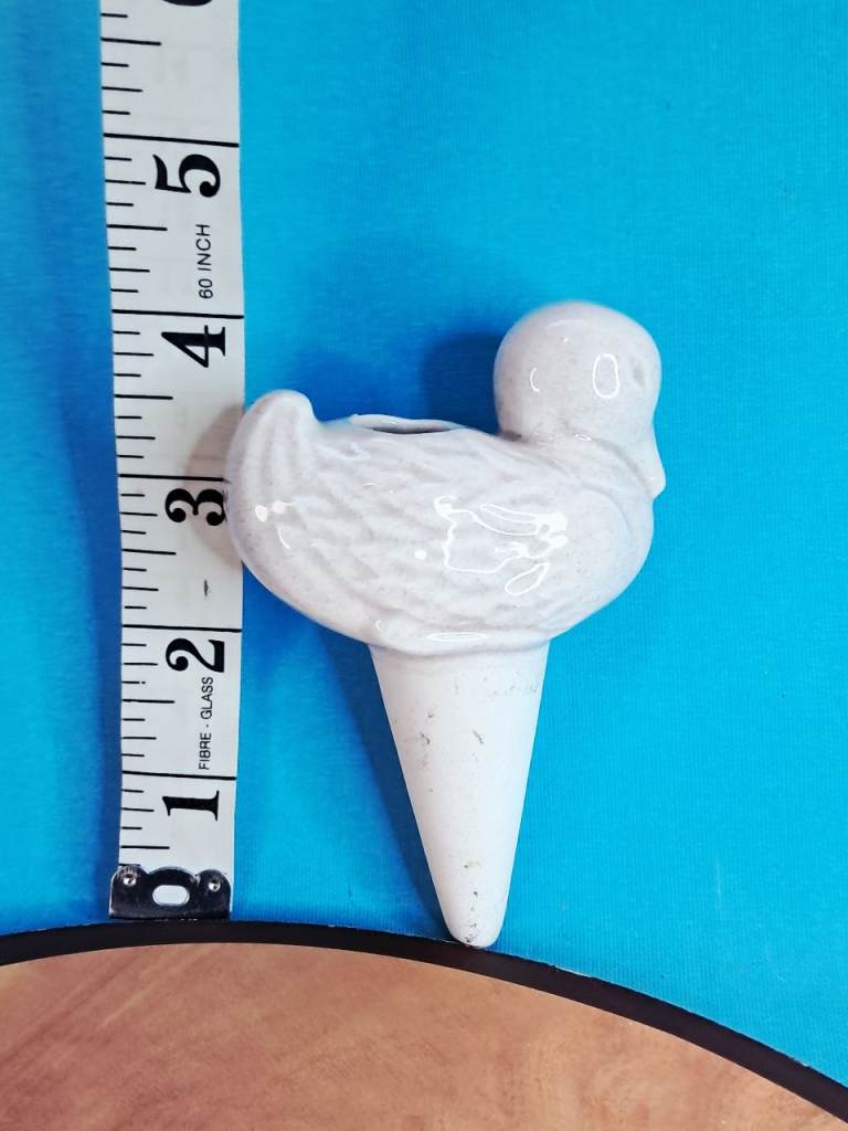 White Ceramic Duck Planter Insert – Good Condition