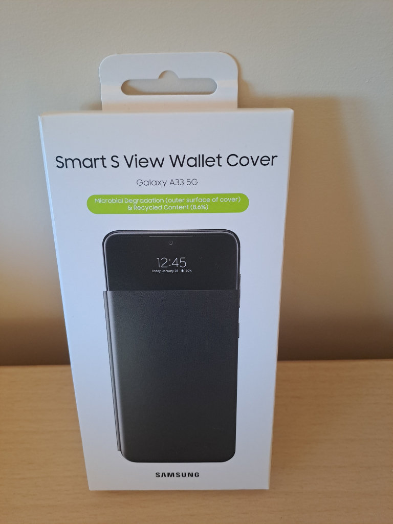 image for SAMSUNG Smart S View Wallet Cover in Black.