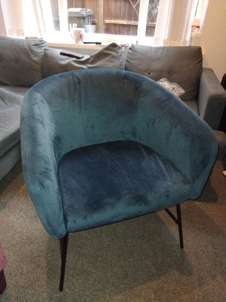 Armchair in petrol green good condition 