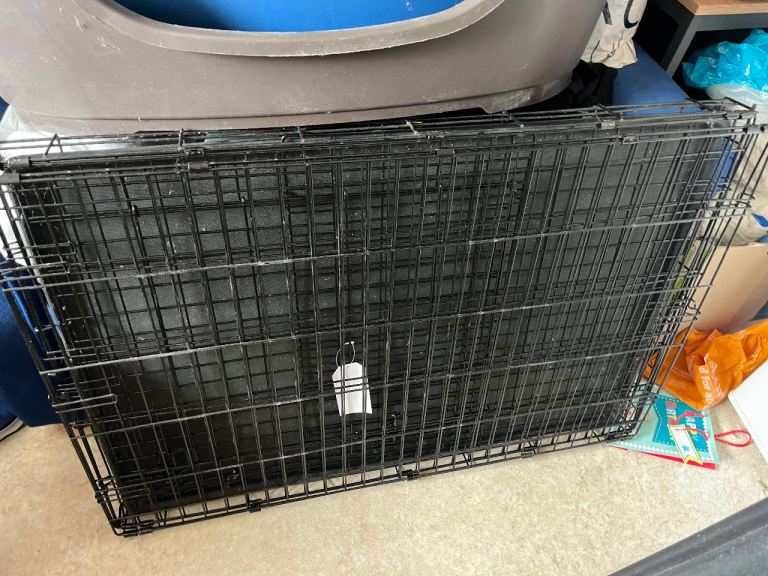 Large dog crate. 