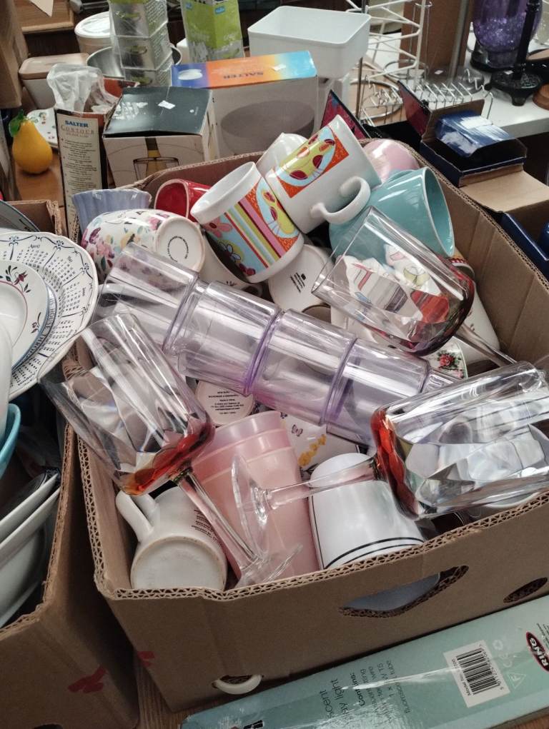 Plates bowls 50p each cups 20p each