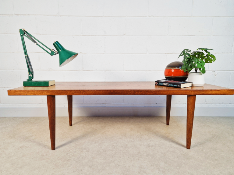 Mogens Kold Møbelfabrik Vintage Danish Mid Century Teak Long John Coffee Table BL026 