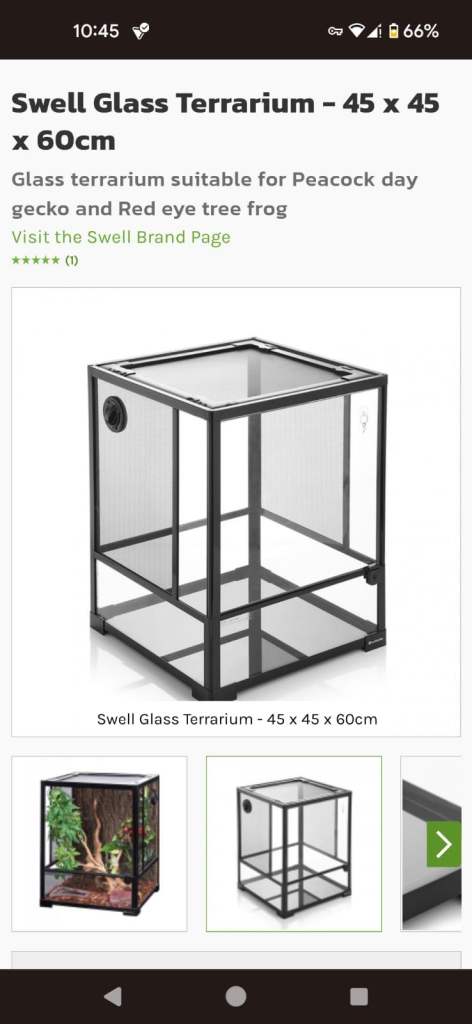 Swell glass terrarium 40x40x60