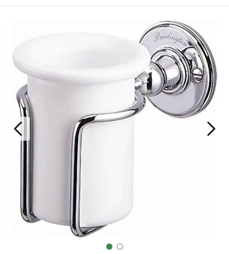 2 x Burlington Tumbers & Chrome Holders
