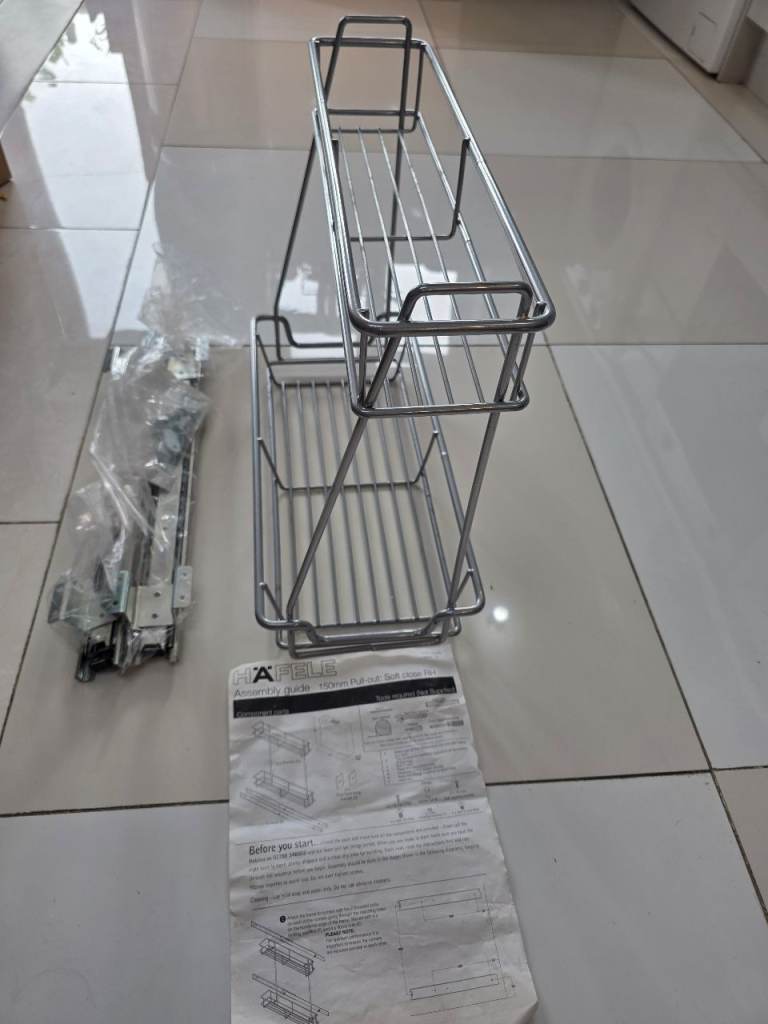 Kitchen basket with soft close runners 