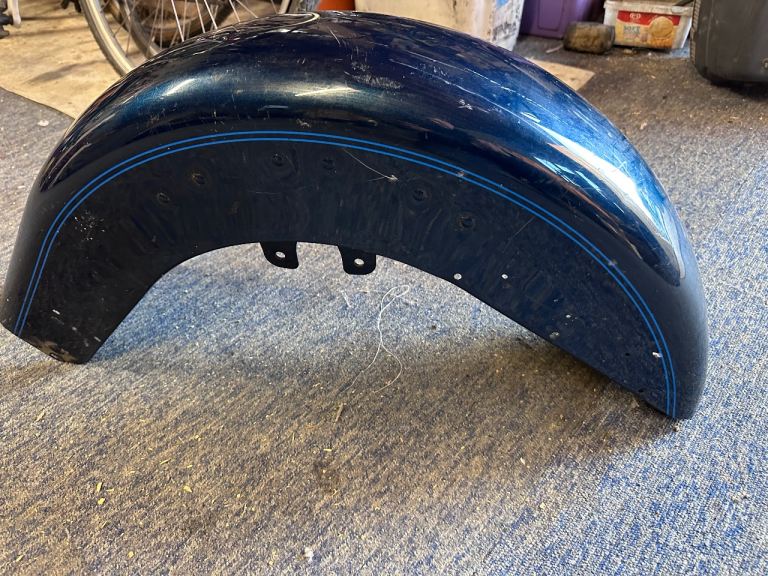  Harley Davidson FLHSTC front mud guard metallic blue