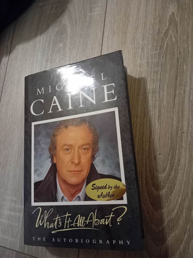 Michael caine autograph signed book 