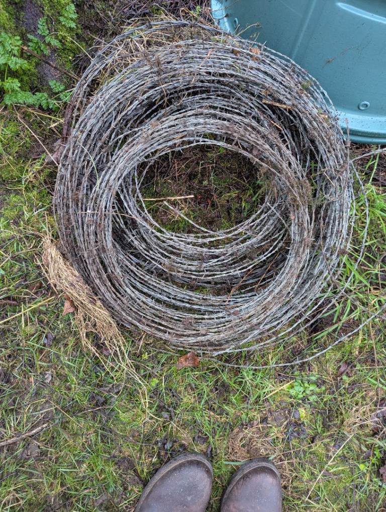 Roll of barbed wire