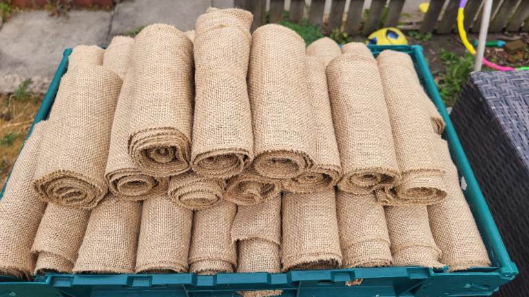 70 x Hessian Chair Ties/Sashes - excellent condition