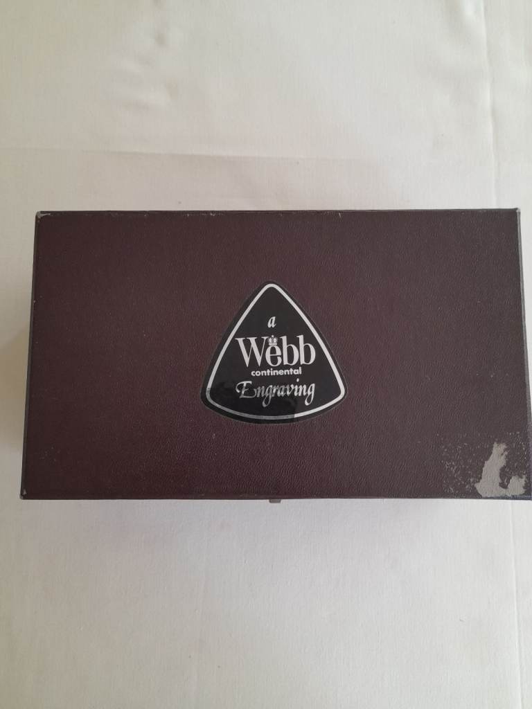 WEBB CONTINENTAL WHISKEY GLASSES (2) VINTAGE CAR ENGRAVINGS