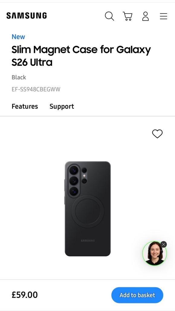 Case for Galaxy S26 Ultra - Black