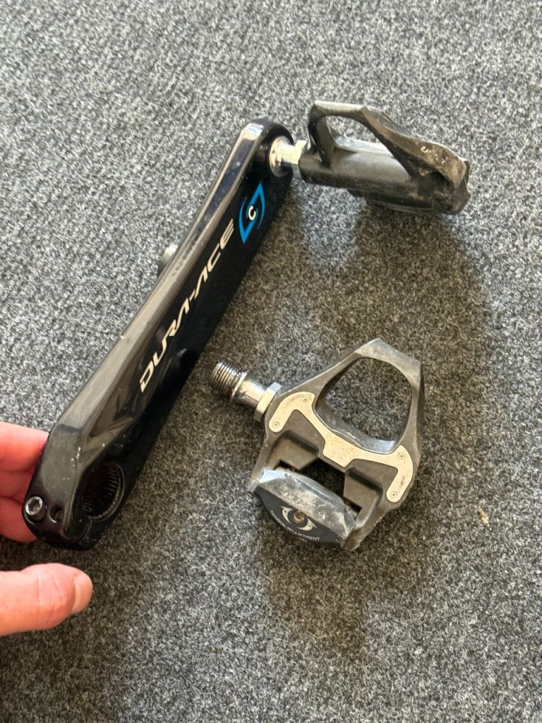     Dura-Ace 170mm FC-R9100 Stages Gen 3 left power meter with Shimano Ultegra pedals 