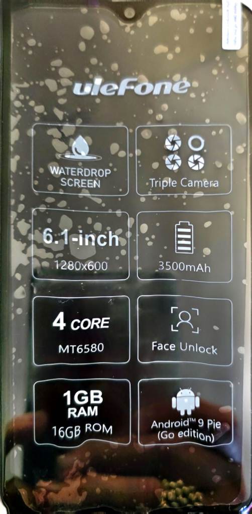 Ulefone Note 7 damage box item fine 16GB ROM Android 9 Pie - Brand New