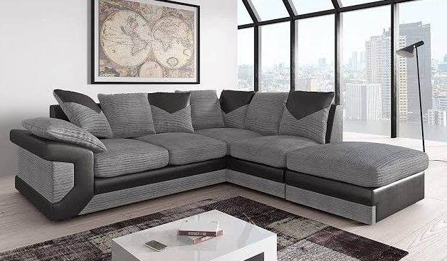 Brand New Dino Jumbo Cord Fabric L Shape Corner And 3+2 Seater Sofa Set