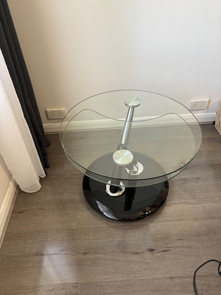 Glass coffee table