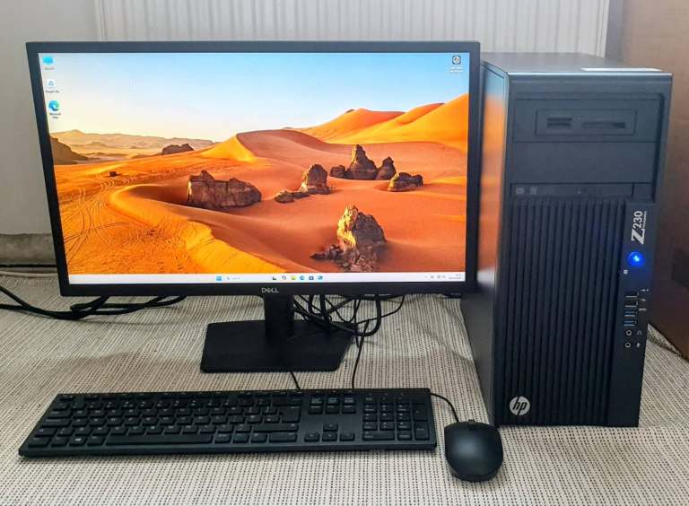 Gaming PC + 24" FullHD screen, GTX 1050ti 4GB, i7 @3.2-3.6GHz, 120GB SSD + 2TB HDD, 16GB RAM, WiFi