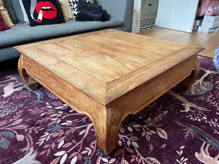Solid Wood Square Coffee Table