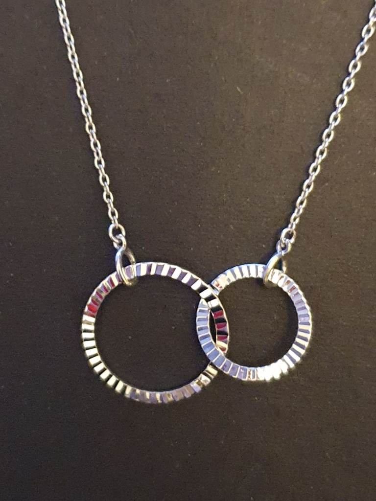 Womans Interloops chain Sterling silver 925 diamond Cut Reversible 18inch  Chain Necklaces New 