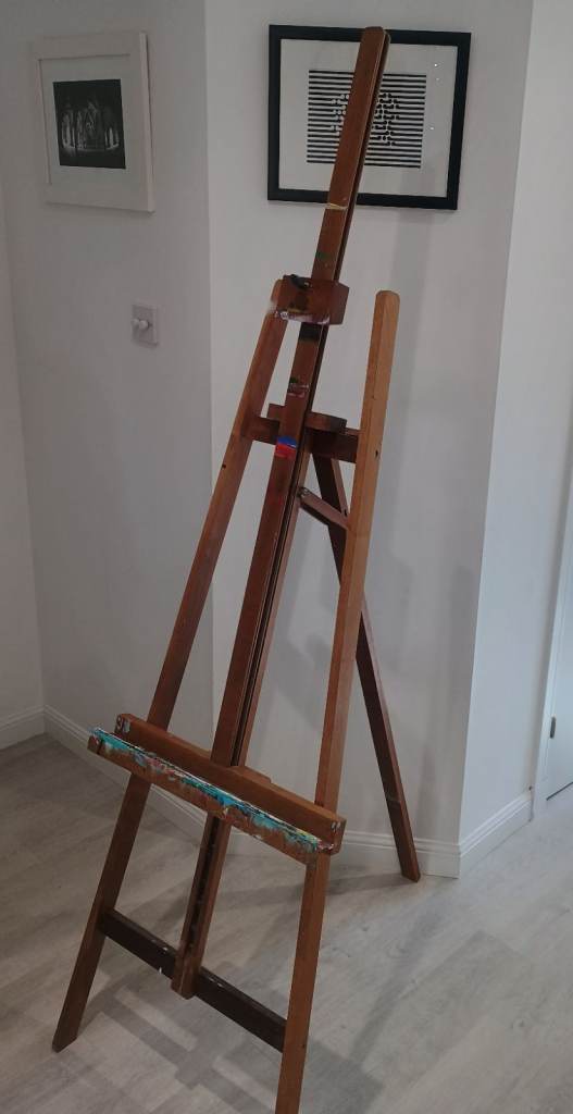 Large Vintage Trident Fontainebleau Wooden Artists Easel