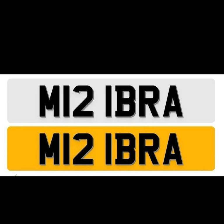 M12 ibra number plate