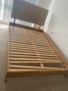 Double Bed Frame with Headboard – Good Condition