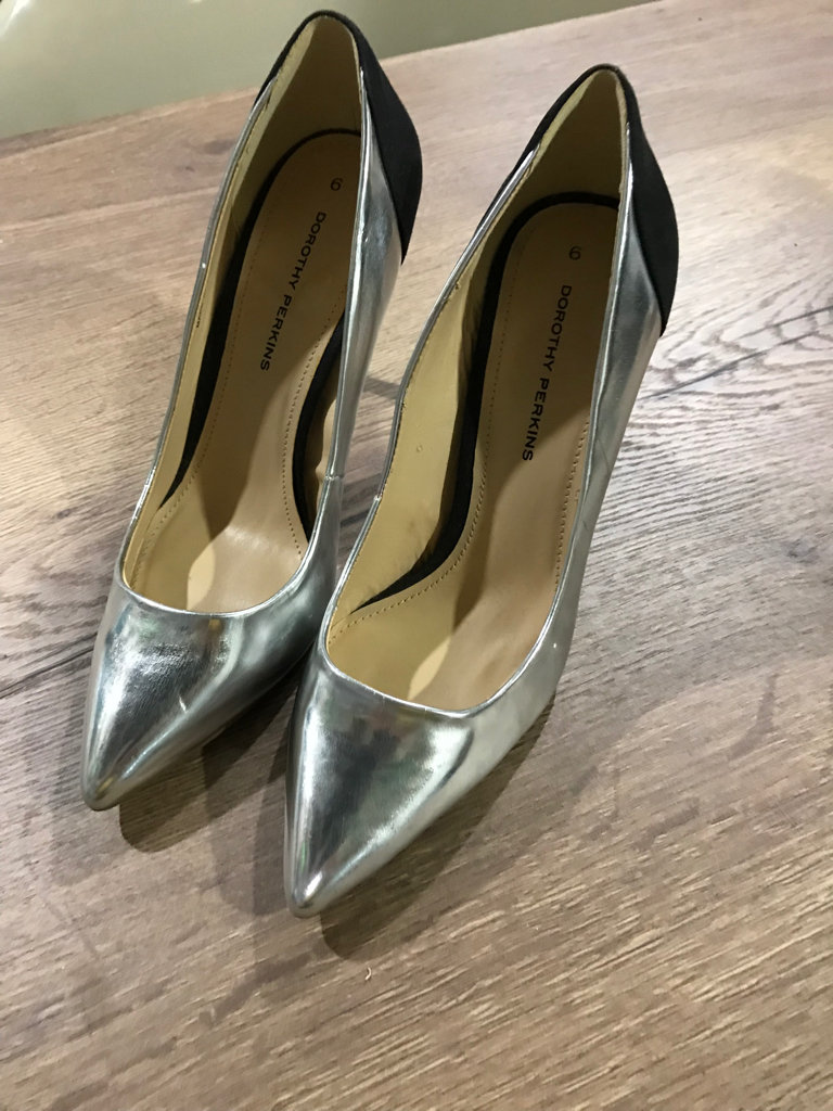 Dorothy Perkins Black and Silver heels