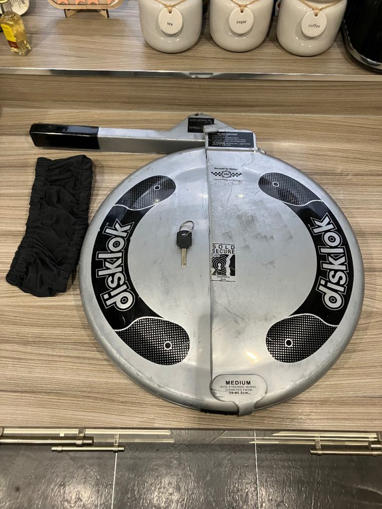 Disklok  Steering Wheel Lock - Medium - plus steering wheel protective cover