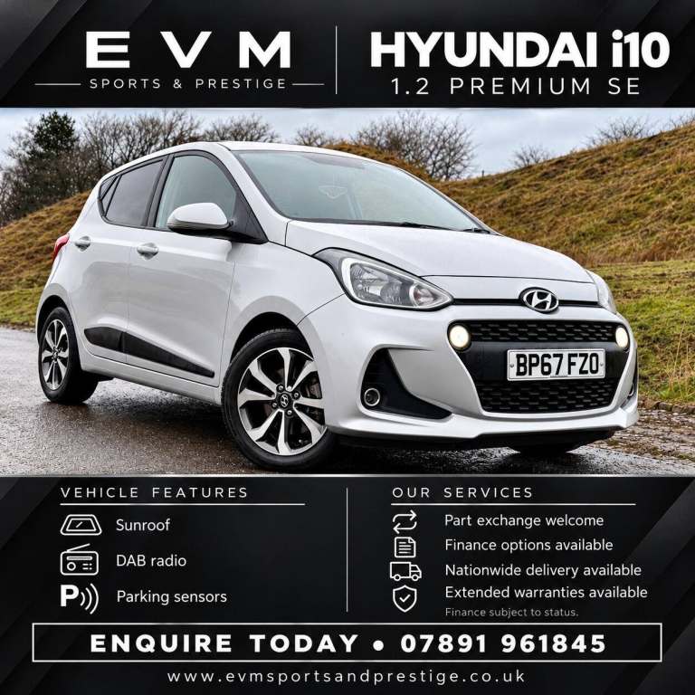 2018 Hyundai i10 1.2 Premium SE Euro 6 5dr HATCHBACK Petrol Manual