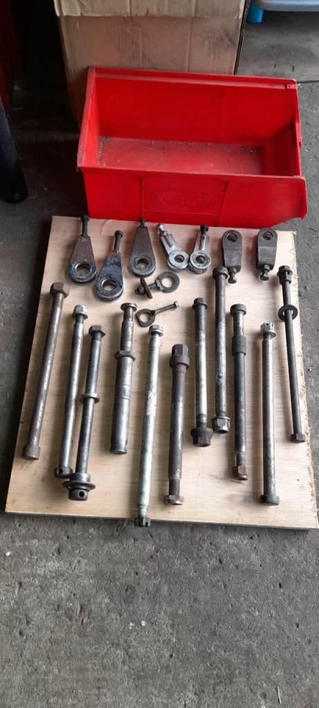 Motorcycle front and rear wheel spindles 