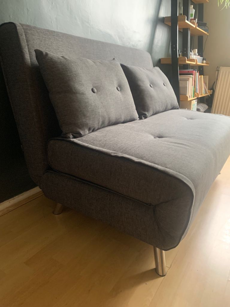 MADE Haru 2 Seater Sofa Bed in marshmallow grey . Very good condition 
