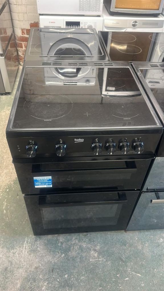 ✅💥BEKO BLACK 60CM ELECTRIC COOKER GLASS TOP CAN DELIVER 🚚