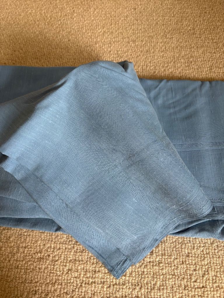 Blue Linen Like Fabric New Unused Good Condition