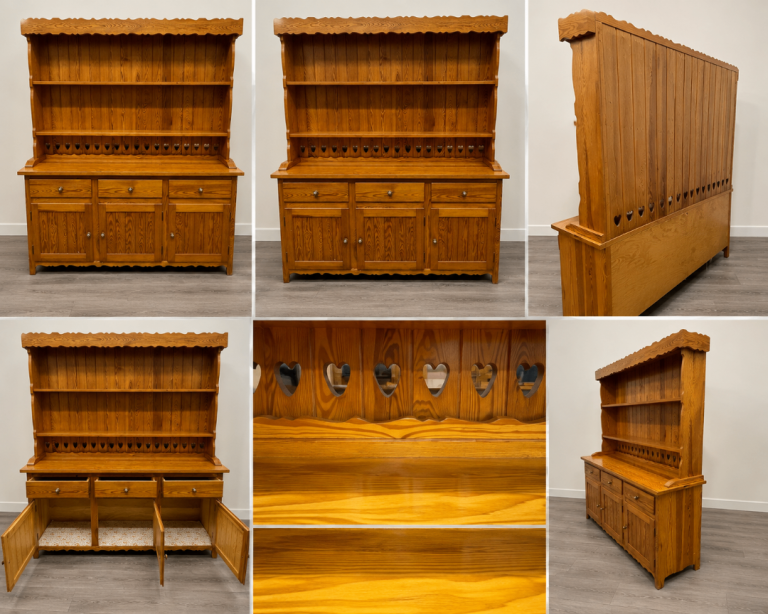 Large Solid Pine Welsh Dresser / Farmhouse Kitchen Hutch