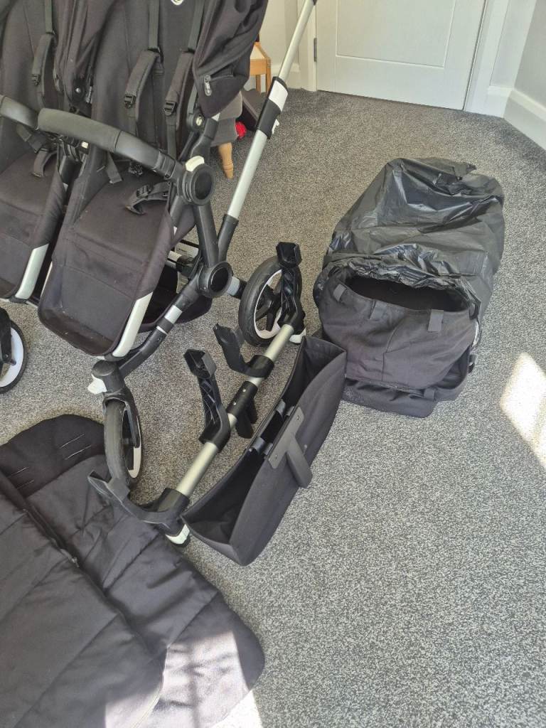 Bugaboo Donkey 3 Twin Pushchair - Black, Good Condition