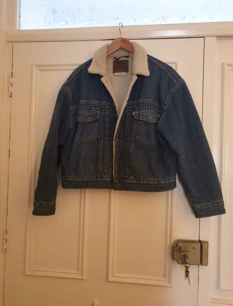 Levi's Sherpa Trucker Jacket - Blue Denim, Good Condition
