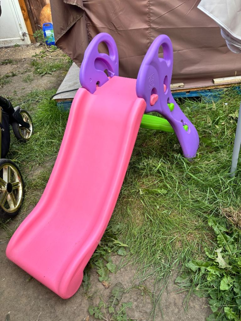 Kids Garden Slide – Pink and Purple, Good Condition