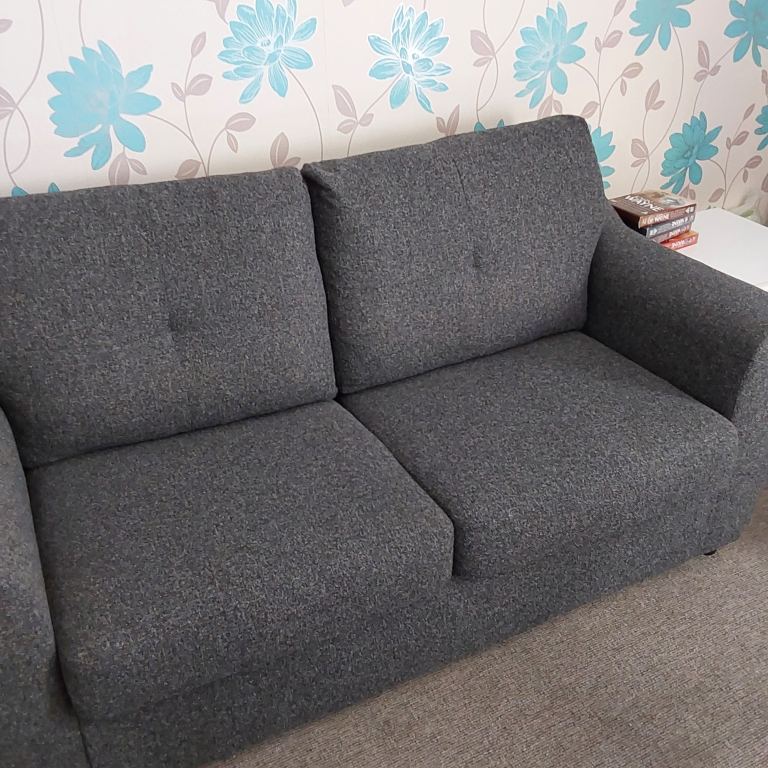 Grey Fabric Three seater Sofa-bed 