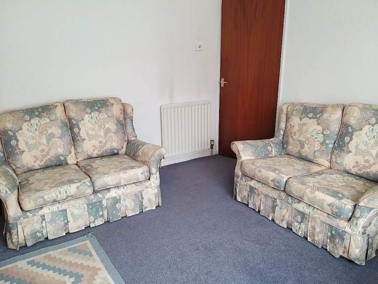 2 x 2 seater sofas and chair FREE, MUST READ DESCRIPTION