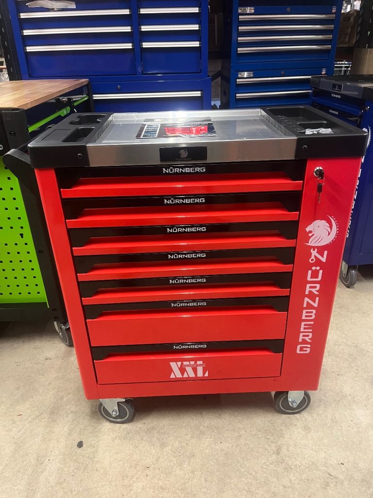 RED NURNBERG XXL TOOL BOX FULL WITH TOOLS