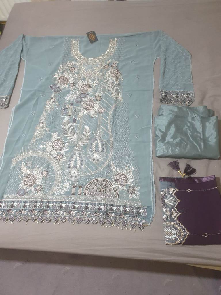 Ladies Dress Indian Pakistani 3 piece suite semi stitched 