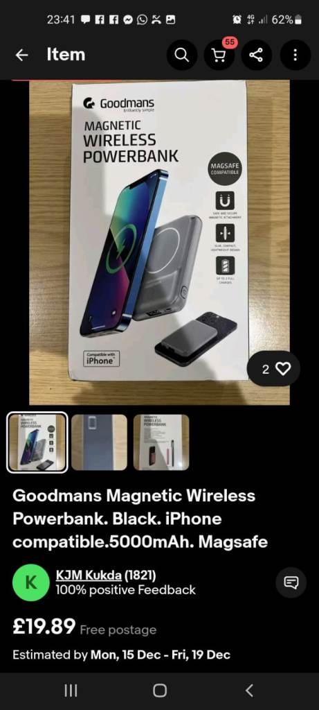 GOODMANS 5.000MAH WIRELESS POWERBANK