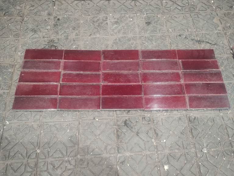 Fireplace hearth tiles Edwardian / Victorian