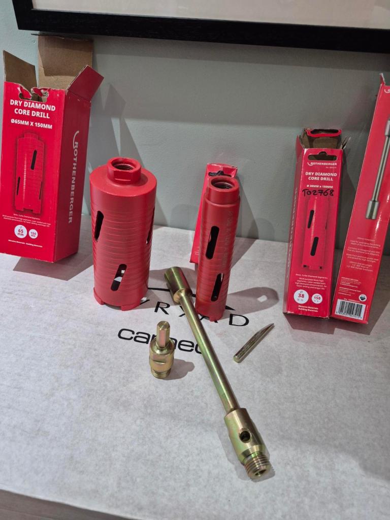 ROTHENBERGER diamond core bits plus accessories