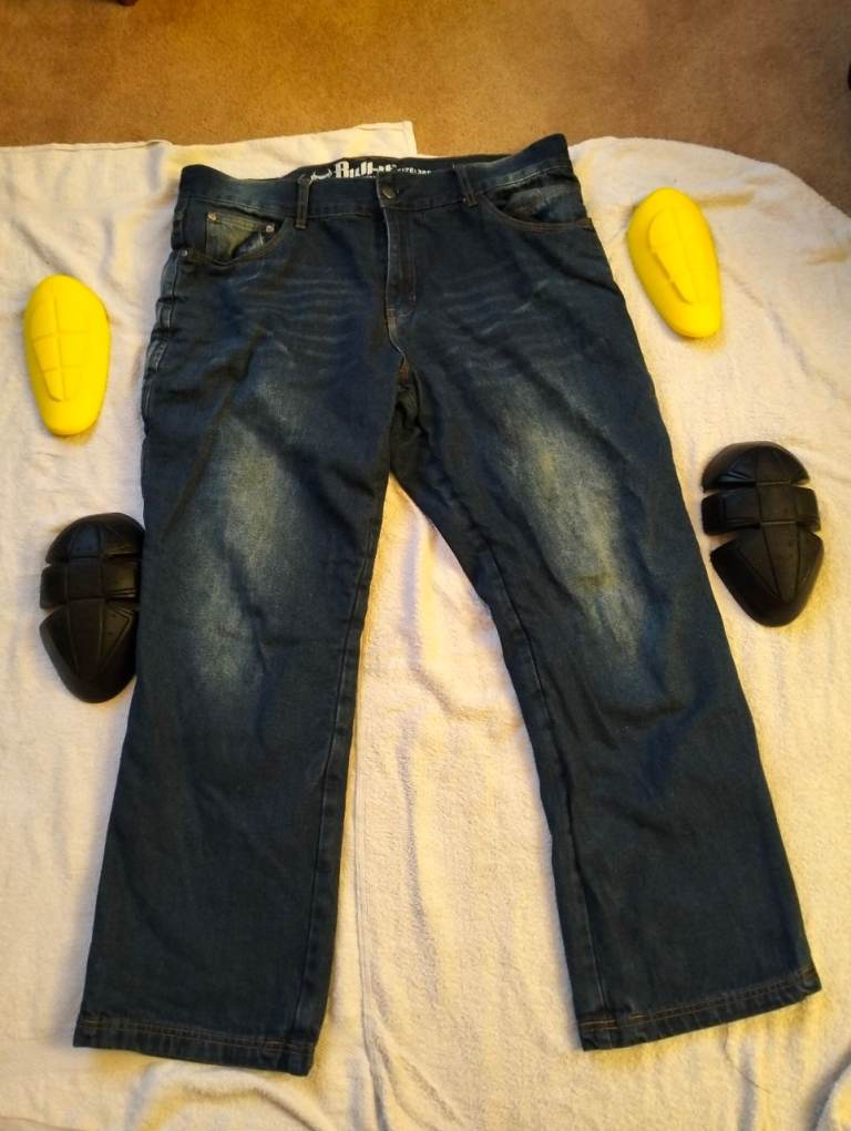 Bull-It Mens 17 SR6 CE Denim Motorcycle Jeans Blue 38" W Short Leg 30" Armour 