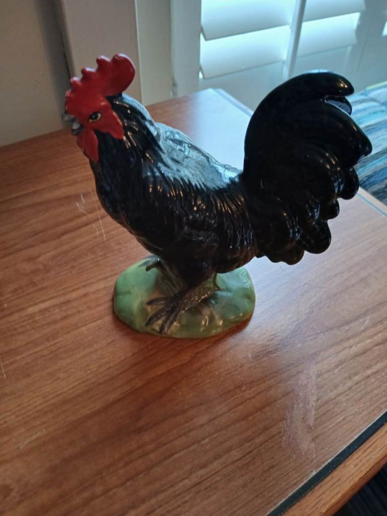 3 small ceramic  kitchen display chickens 