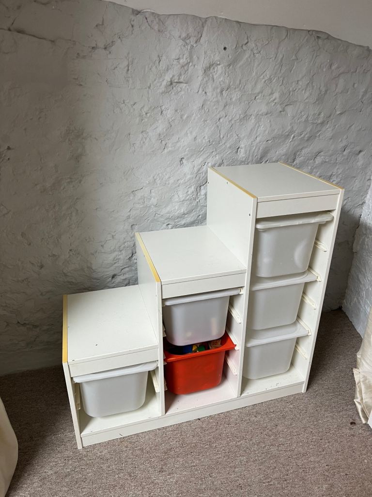 image for IKEA TROFAST Shelving Unit with 6 Boxes