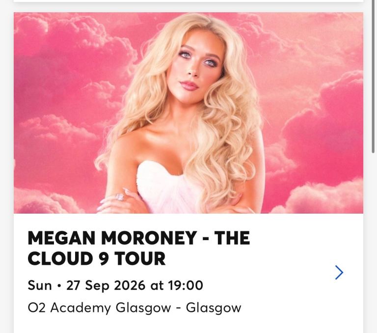 Megan Moroney VIP The Cloud 9 tour x2 tickets 
