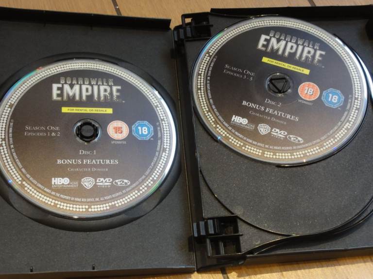 Complete First Series DVDs of "Boardwalk Empire" in Generic Box, VGC