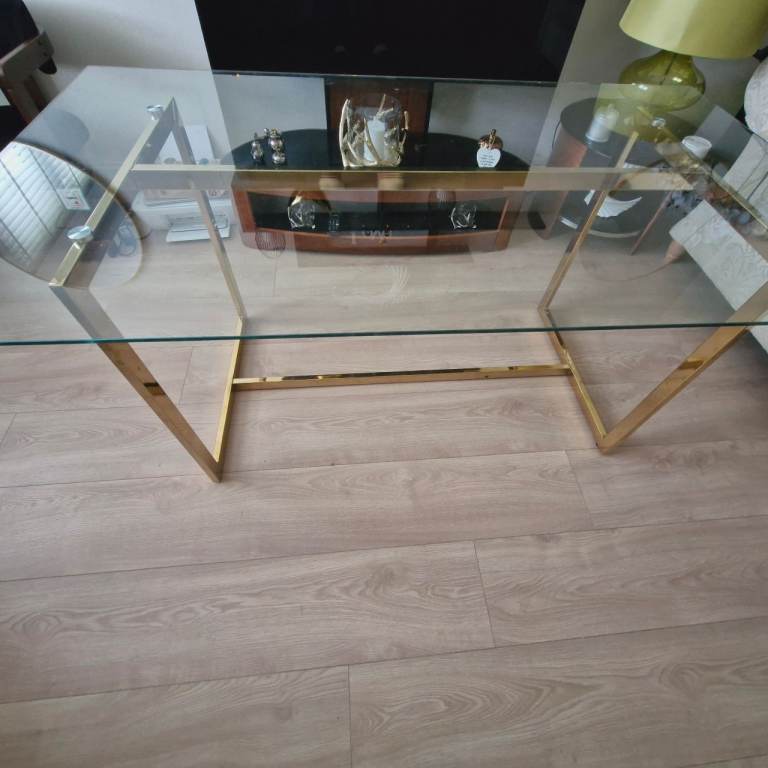 Glass top dining table set